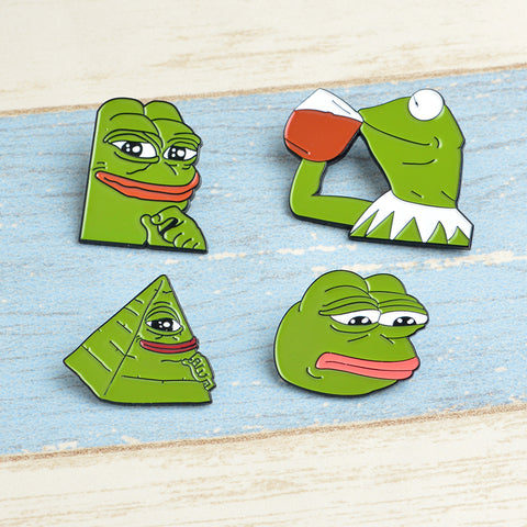 Pepe Pride Lapel Pin Badge